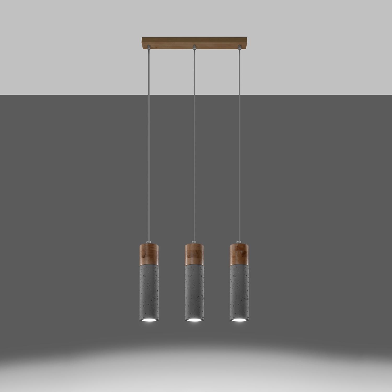 lámpara colgante ZANE 3 gris: diseño moderno y elegante que aporta un toque distintivo a tu espacio. Ideal para iluminar con estilo salones y comedores. ¡Transforma tu hogar!