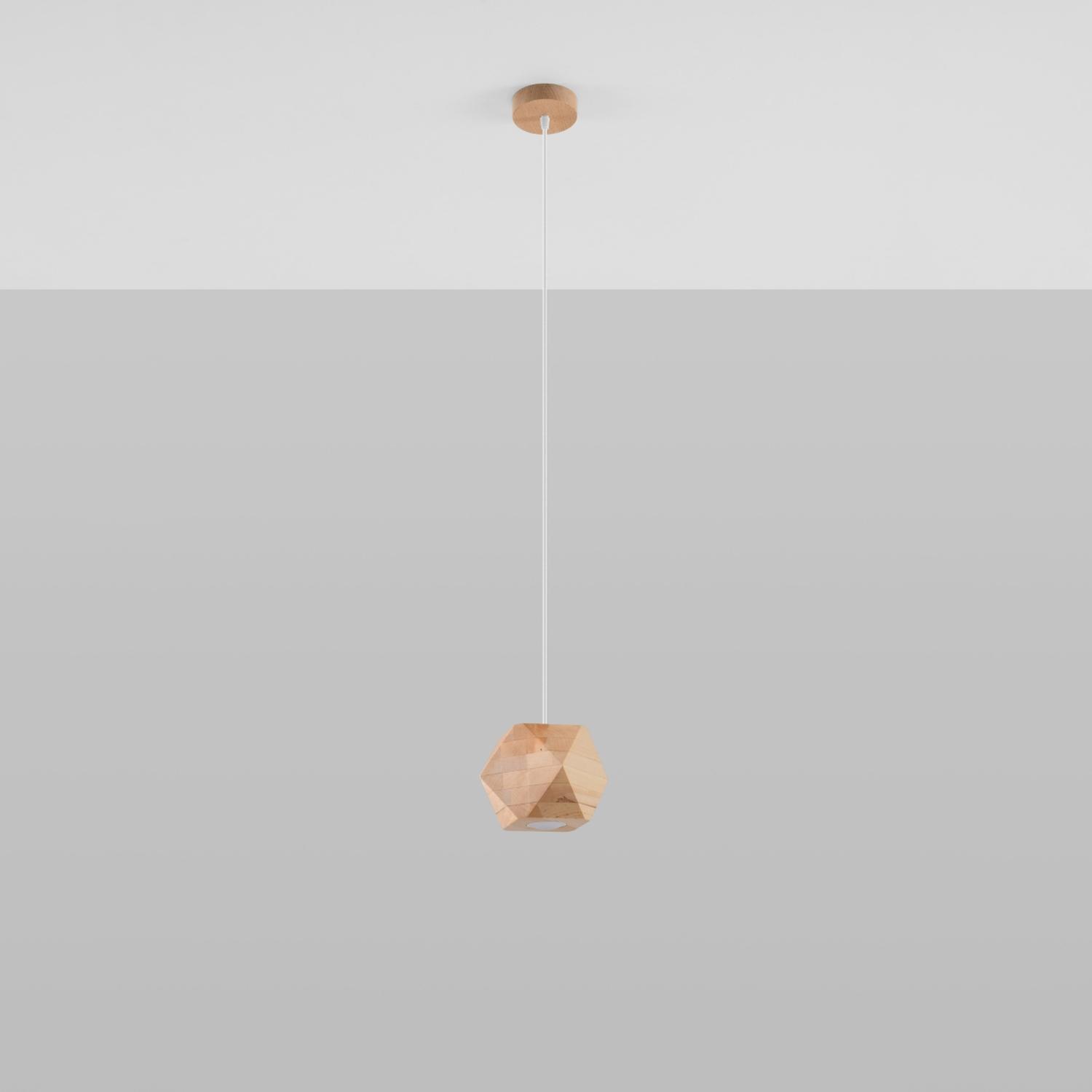 lámpara colgante WOODY de madera natural, ideal para dar un toque cálido y elegante a tu espacio. Perfecta para cualquier ambiente, combina estilo y funcionalidad.