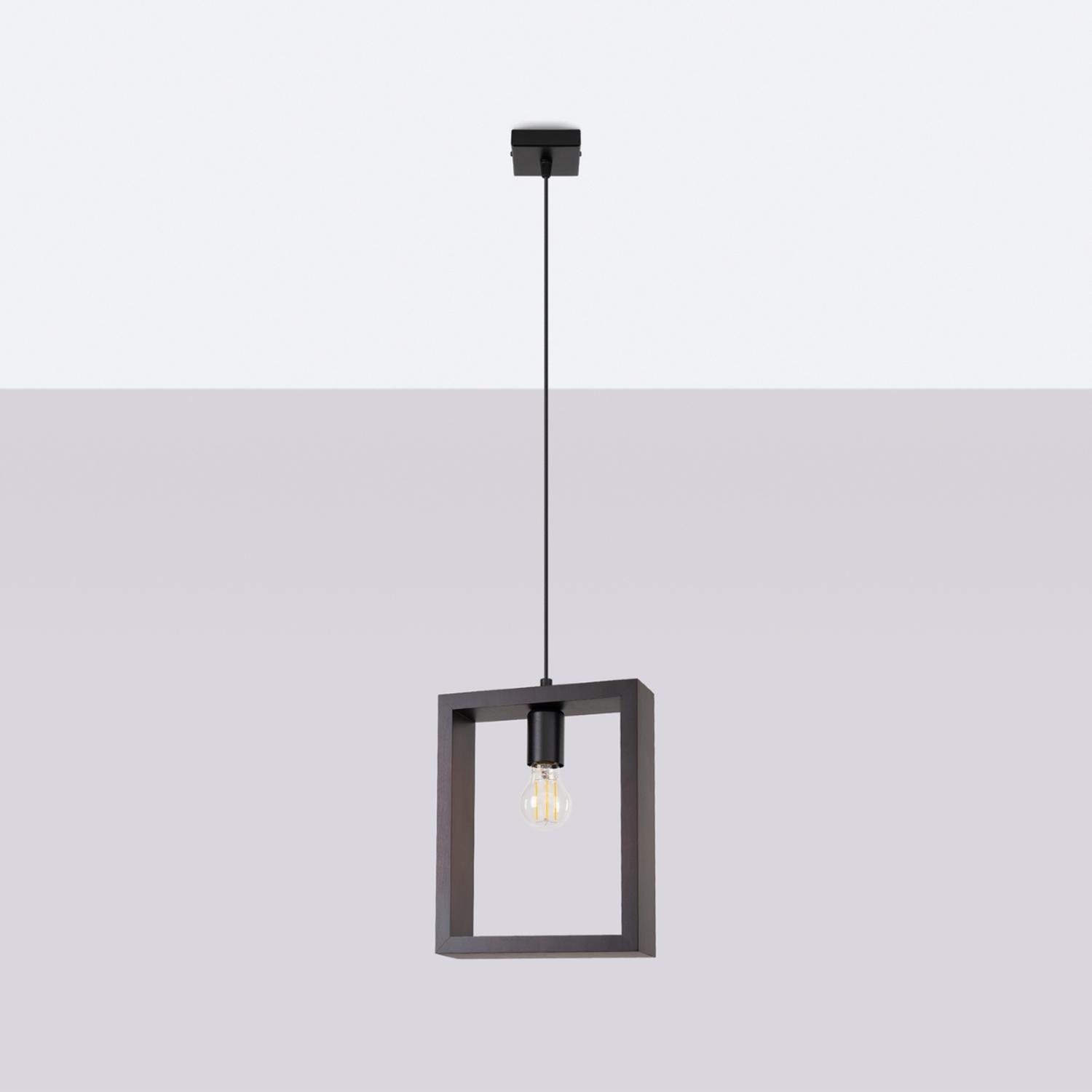 lámpara colgante ARIES en wengué: diseño exclusivo que fusiona elegancia y modernidad, perfecta para iluminar y dar un toque cálido y acogedor a cualquier espacio de tu hogar.