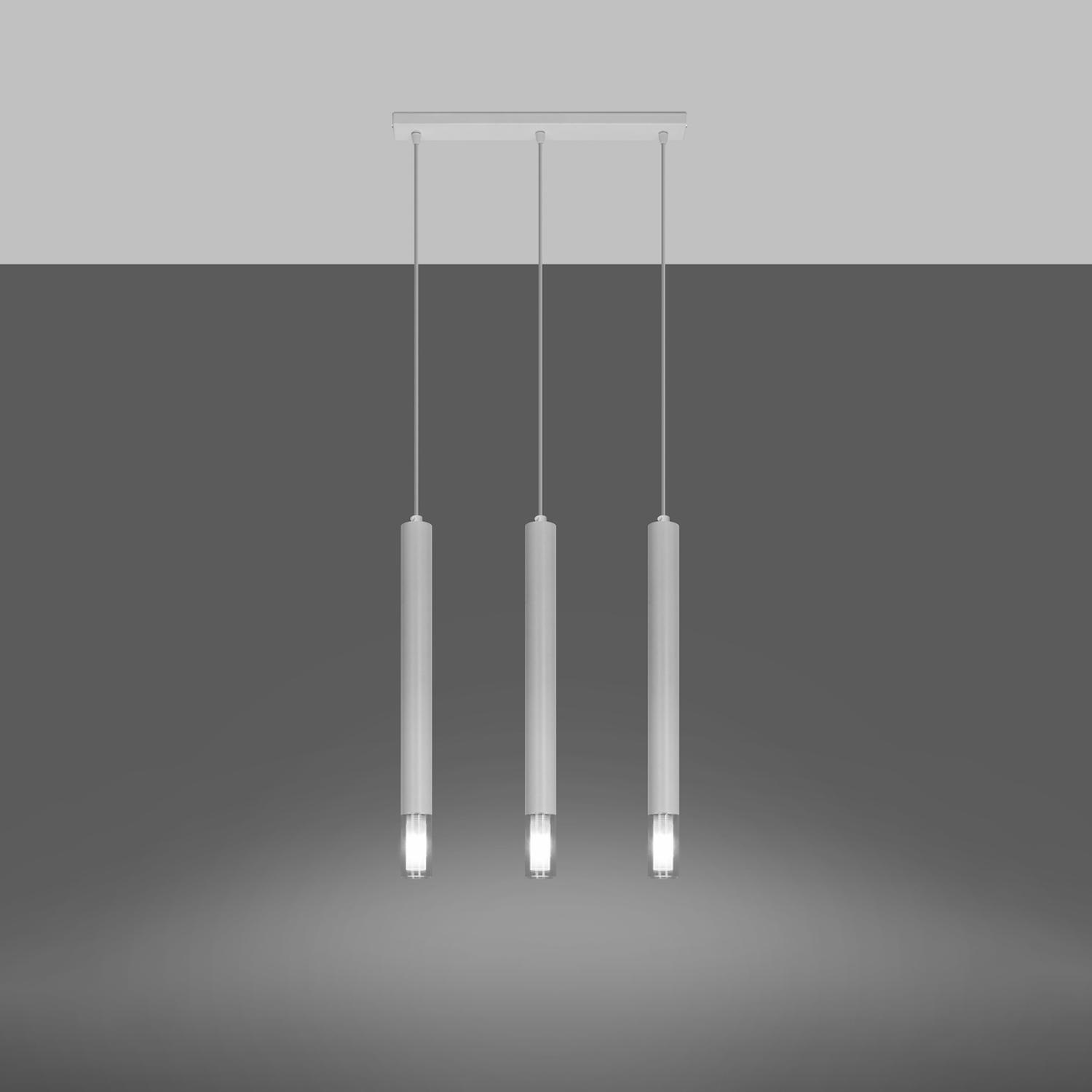 lámpara colgante WEZYR 3 blanca: elegancia y modernidad en tu hogar. Su diseño minimalista aporta luminosidad y estilo, ideal para cualquier ambiente. Perfecta para iluminar tus espacios.