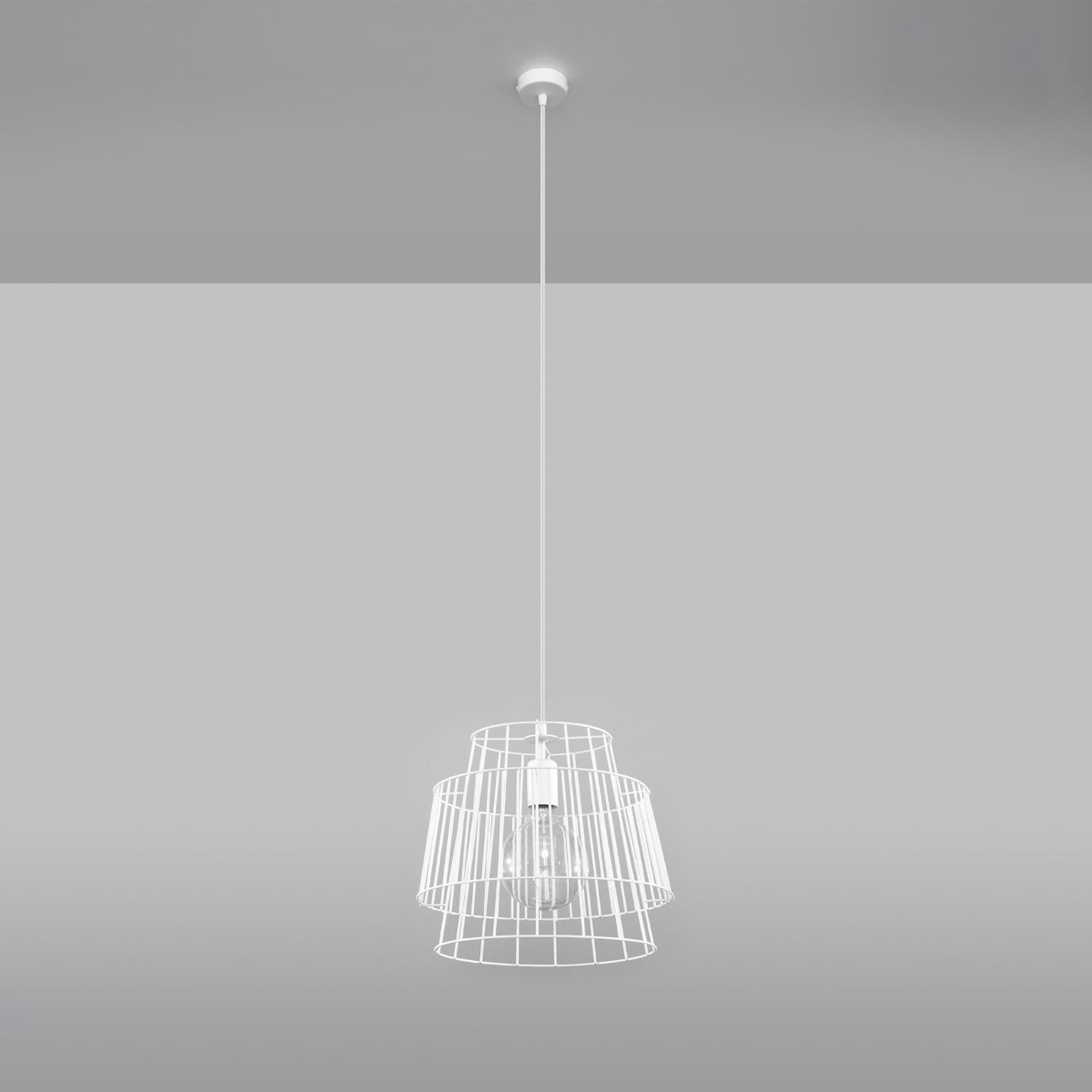 lámpara colgante GATE blanca: elegancia y modernidad en un diseño minimalista. Ideal para iluminar cualquier espacio, añadiendo un toque contemporáneo y acogedor a tu hogar.