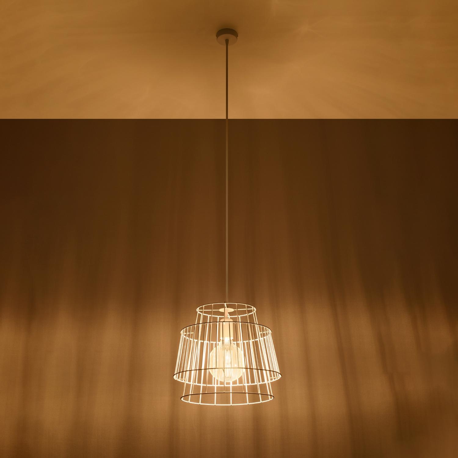 lámpara colgante GATE blanca: elegancia y modernidad en un diseño minimalista. Ideal para iluminar cualquier espacio, añadiendo un toque contemporáneo y acogedor a tu hogar.
