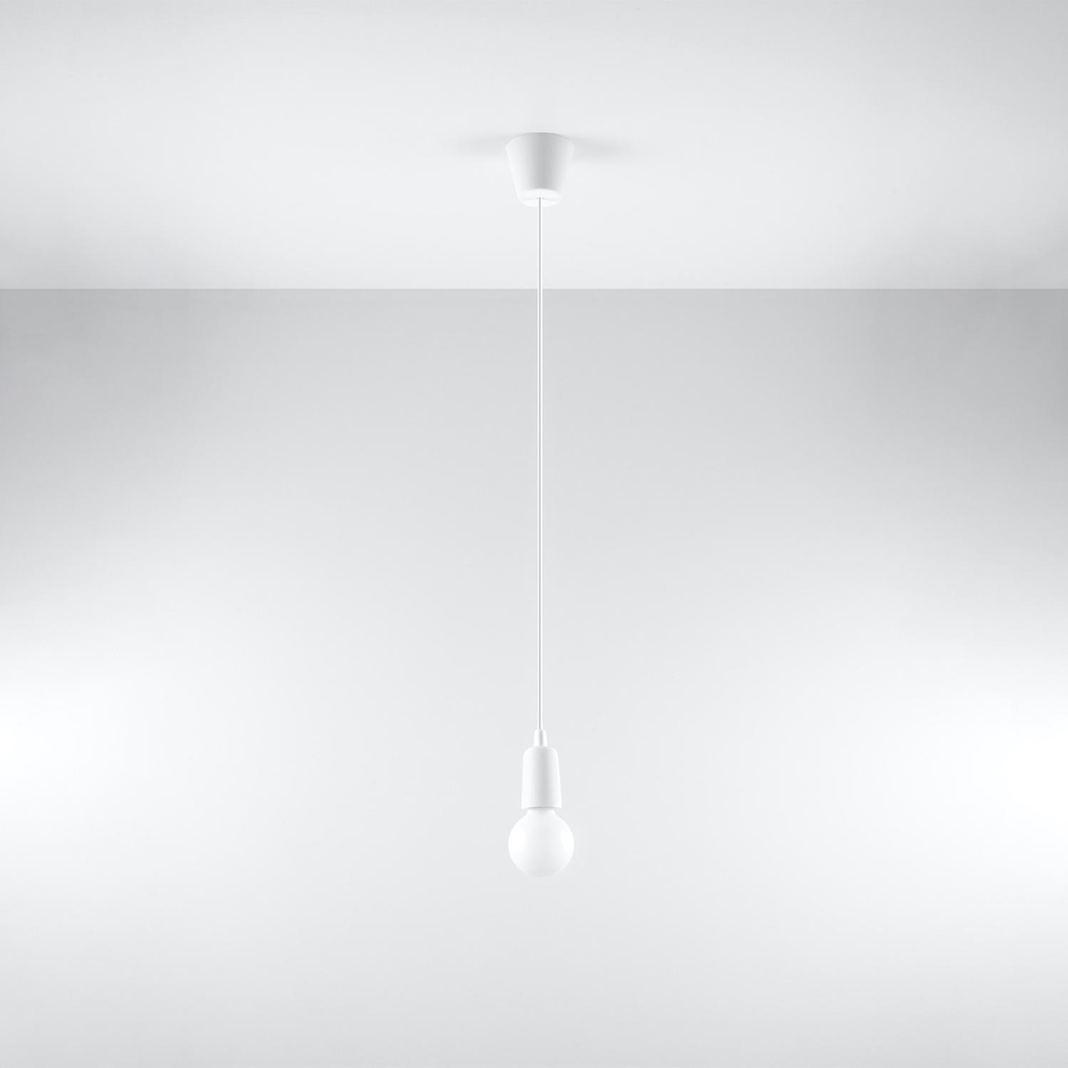 lámpara colgante DIEGO 1 en elegante color blanco. Ideal para iluminar y decorar cualquier espacio, añadiendo un toque moderno y sofisticado a tu hogar u oficina.