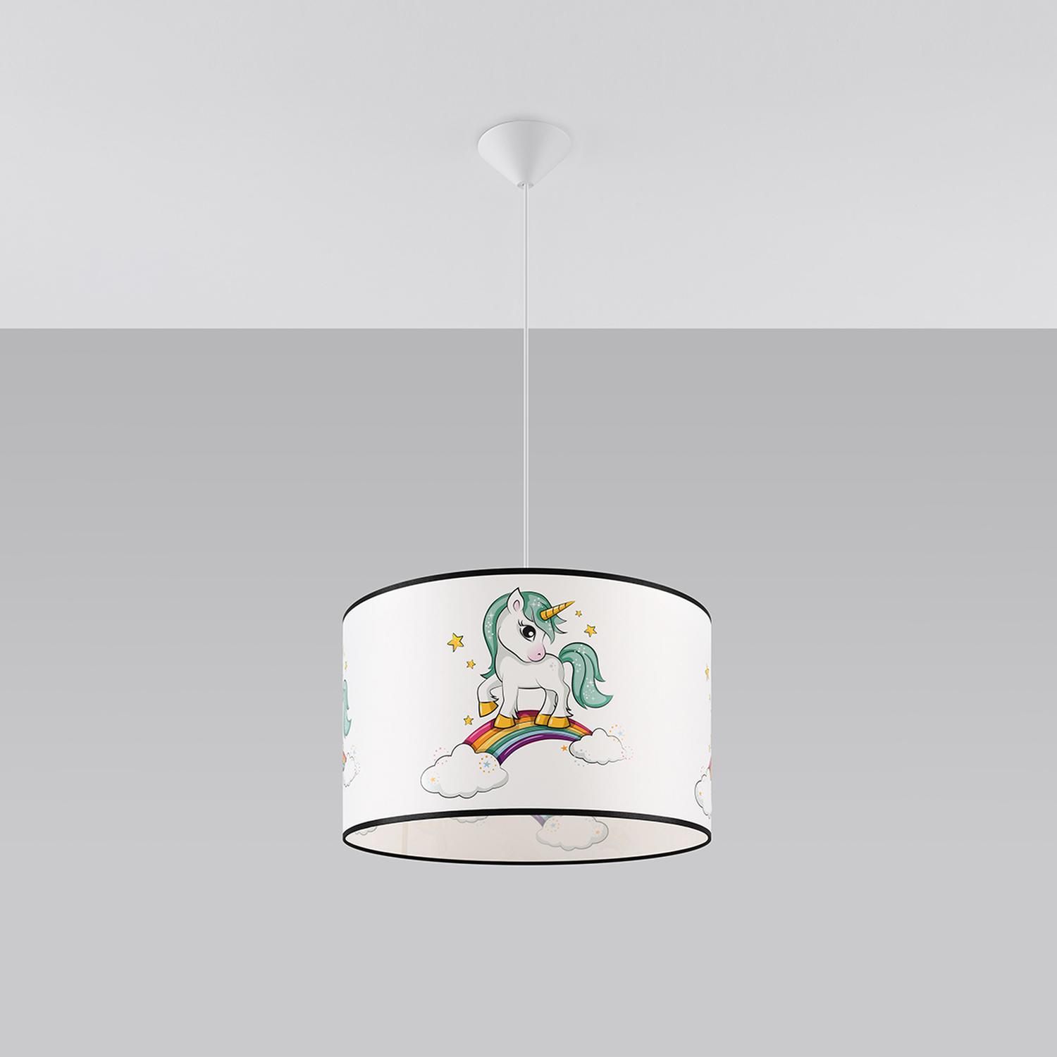 lámpara colgante UNICORN 40: ilumina tus espacios con un toque mágico y divertido. Su diseño encantador aportará color y estilo a cualquier ambiente, ideal para habitaciones infantiles.
