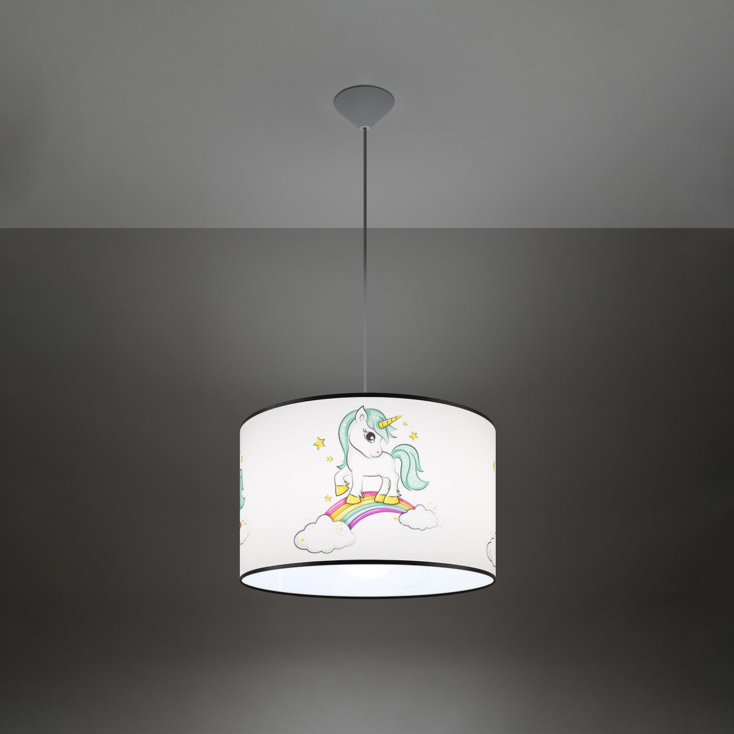 lámpara colgante UNICORN 40: ilumina tus espacios con un toque mágico y divertido. Su diseño encantador aportará color y estilo a cualquier ambiente, ideal para habitaciones infantiles.