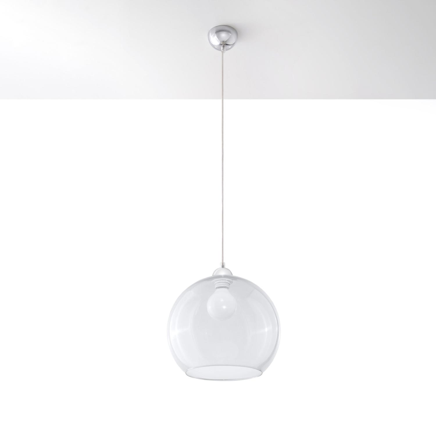 lámpara colgante BALL transparente: un diseño moderno y elegante que ilumina tus espacios con estilo. Perfecta para añadir un toque contemporáneo a cualquier habitación.