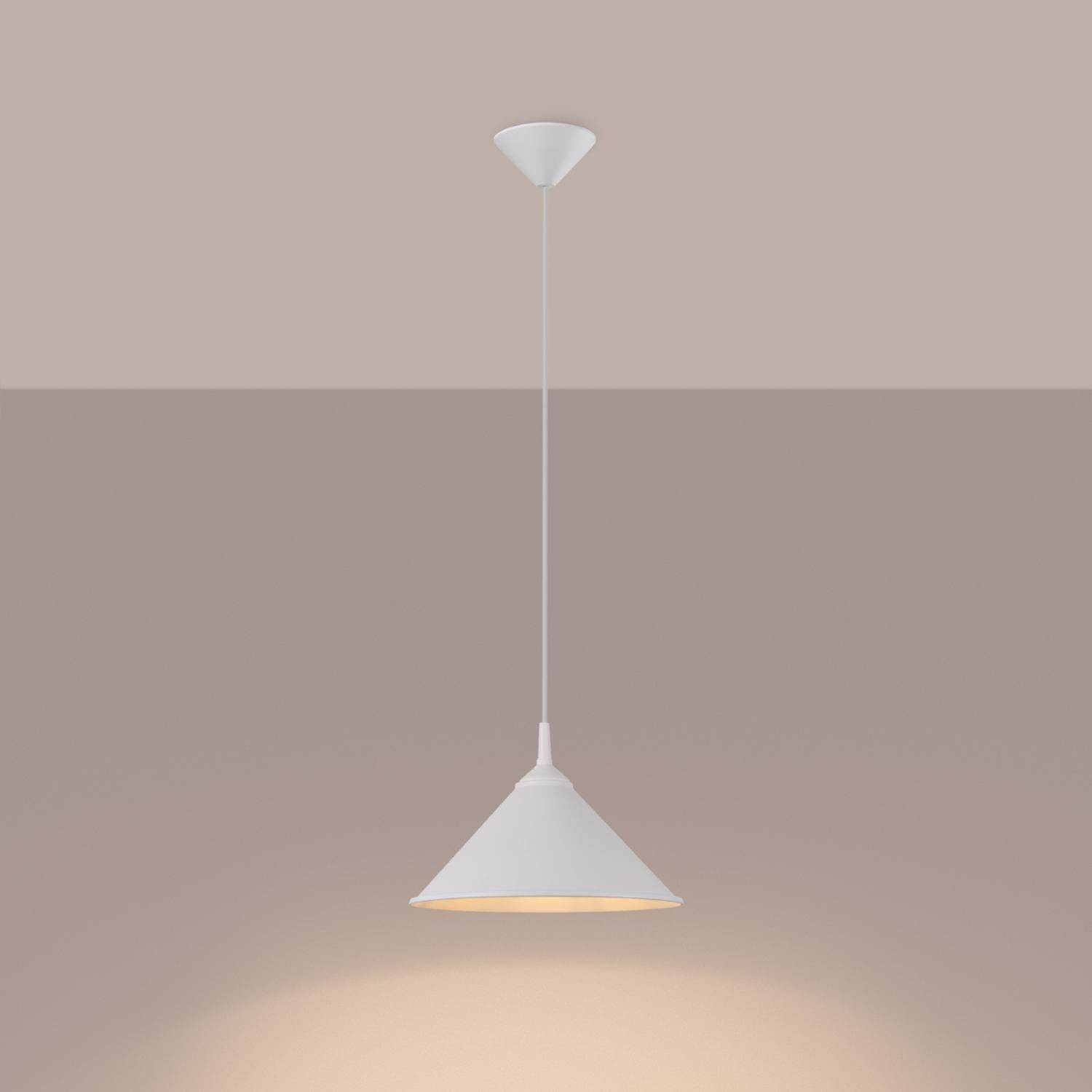 lámpara suspendida ZUMA blanca, una opción elegante para iluminar cualquier ambiente. Su diseño moderno complementa tu decoración, siendo ideal tanto para el hogar como para la oficina.