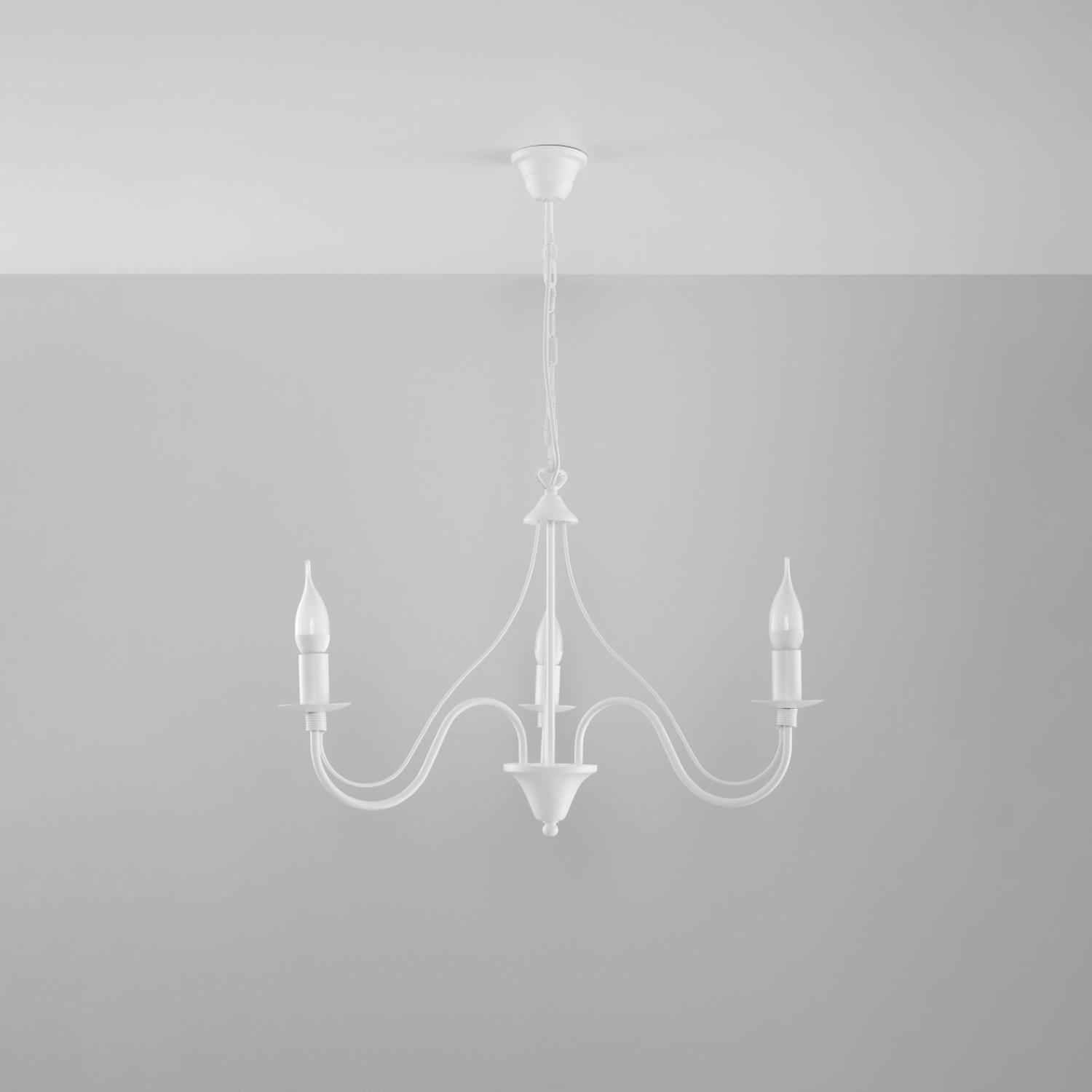 araña MINERWA 3 blanca: Diseño elegante y funcional. Esta araña ilumina tus espacios con un toque moderno y sofisticado, ideal para cualquier habitación de tu hogar.