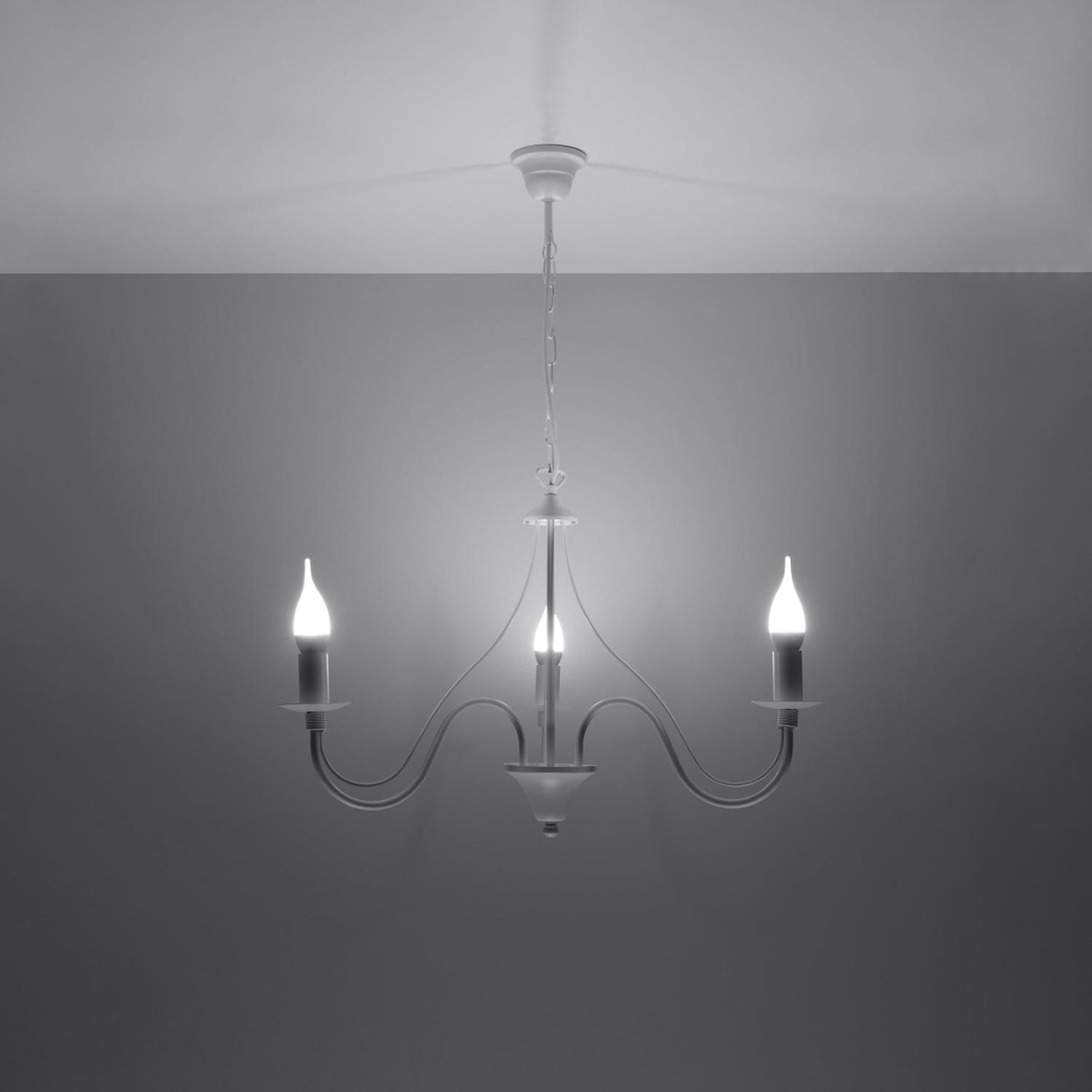 araña MINERWA 3 blanca: Diseño elegante y funcional. Esta araña ilumina tus espacios con un toque moderno y sofisticado, ideal para cualquier habitación de tu hogar.