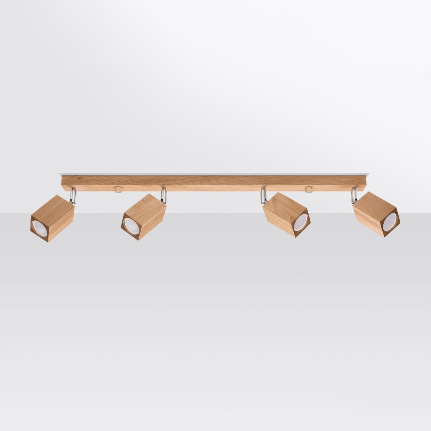lámpara de techo KEKE 4 de roble, un elegante y moderno complemento que ilumina tu espacio con calidez, combinando diseño sofisticado y funcionalidad en cualquier habitación.