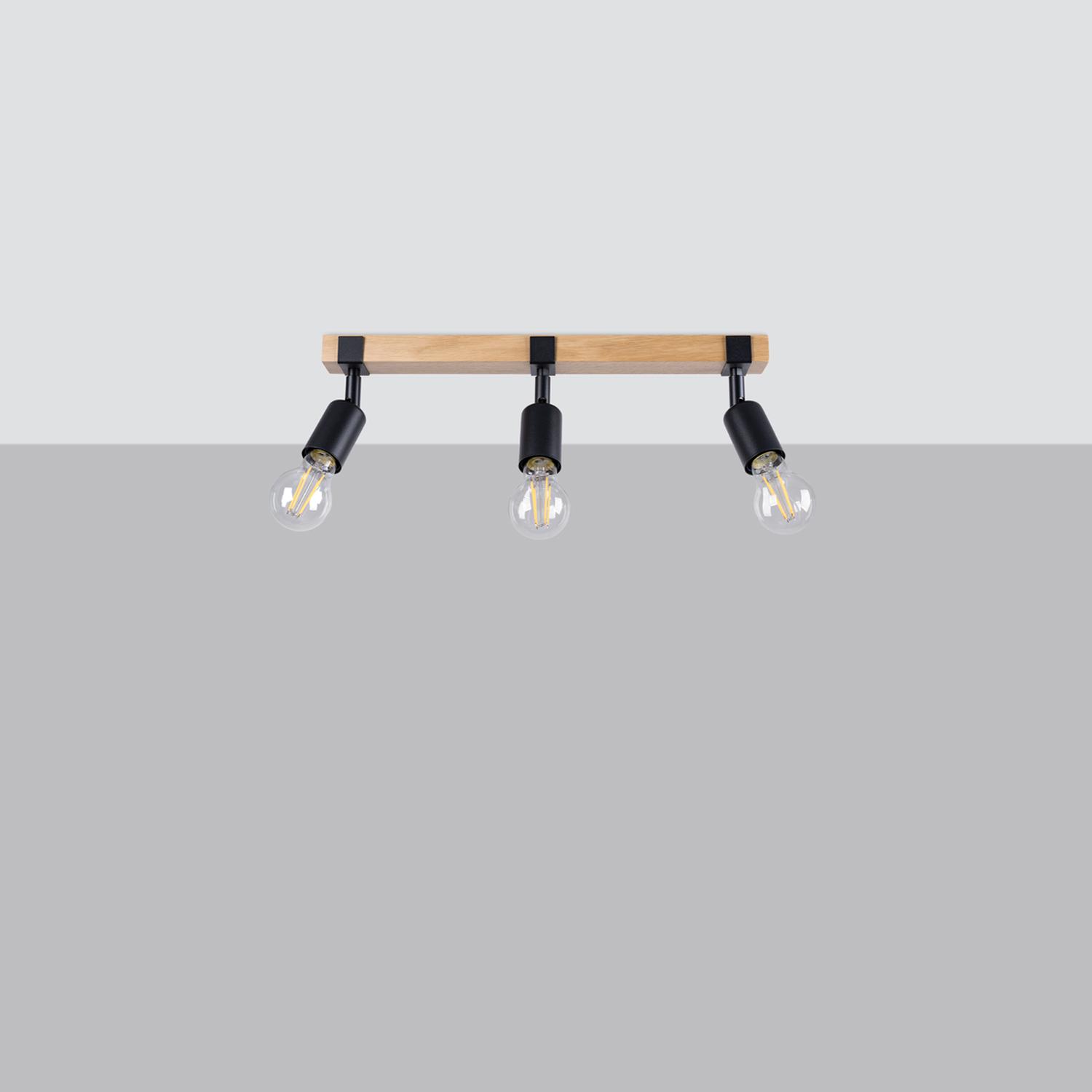 lámpara de techo ZUCA 3 negra, elegante y moderna. Perfecta para iluminar tus espacios con estilo. Su diseño minimalista se integra fácilmente en cualquier decoración.
