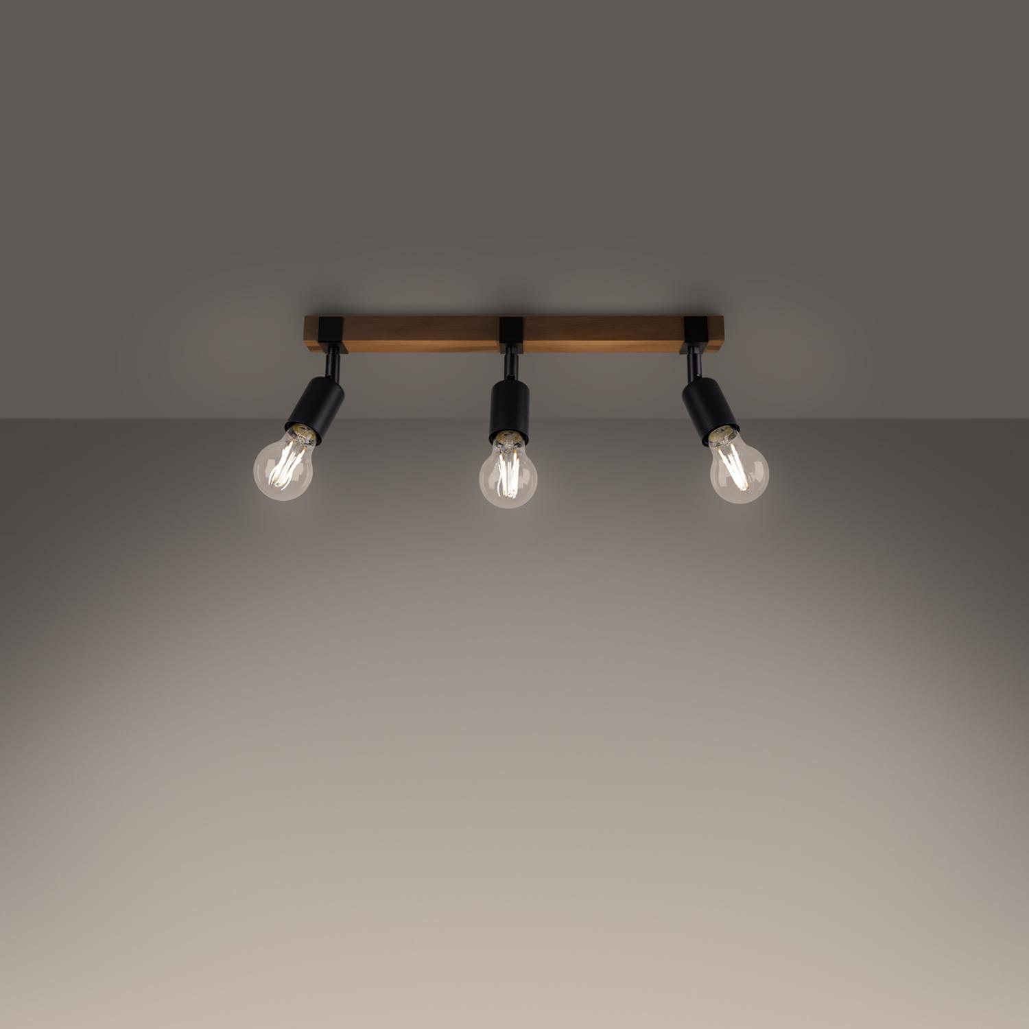 lámpara de techo ZUCA 3 negra, elegante y moderna. Perfecta para iluminar tus espacios con estilo. Su diseño minimalista se integra fácilmente en cualquier decoración.