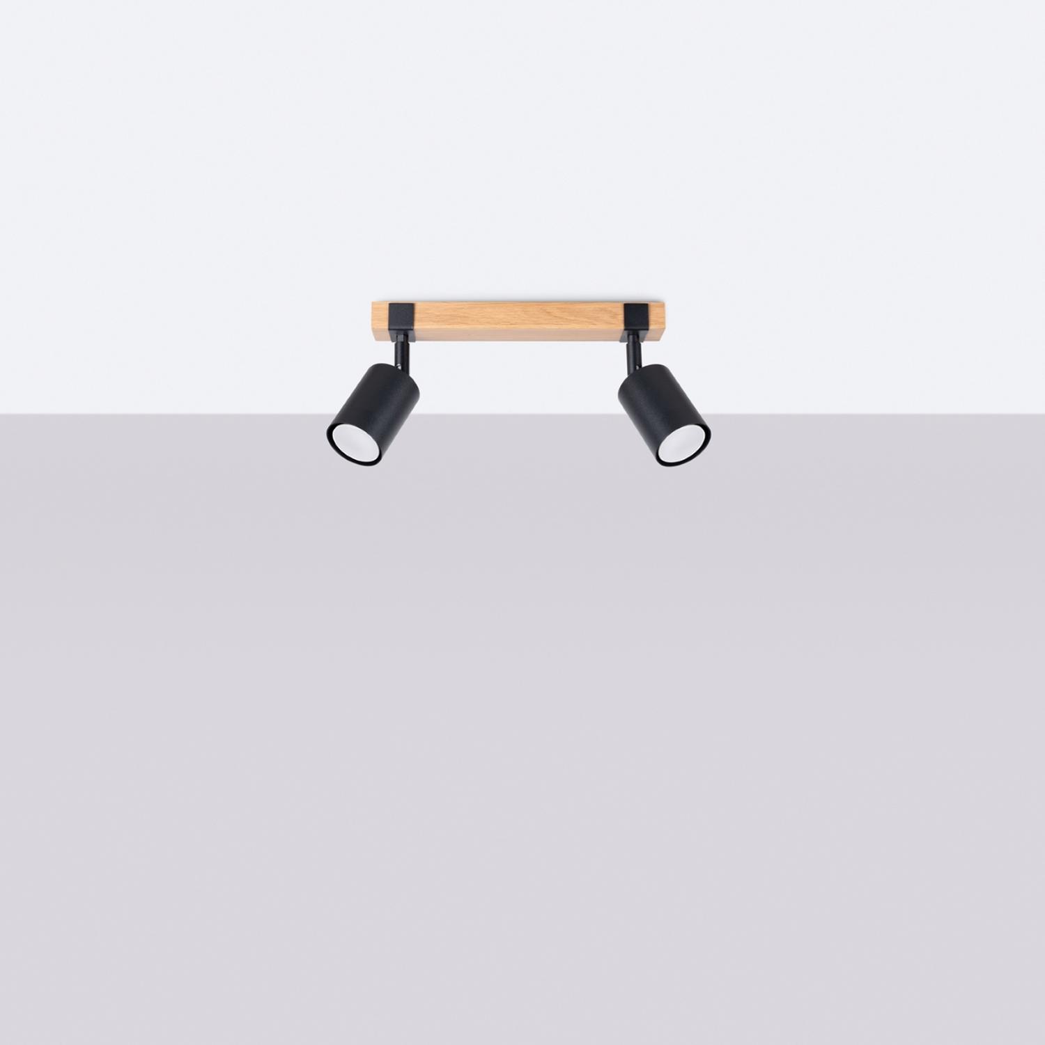 lámpara de techo FAGER 2 negra, elegante y moderna, ideal para iluminar tu espacio con estilo. Su diseño minimalista y sofisticado se adapta a cualquier ambiente.