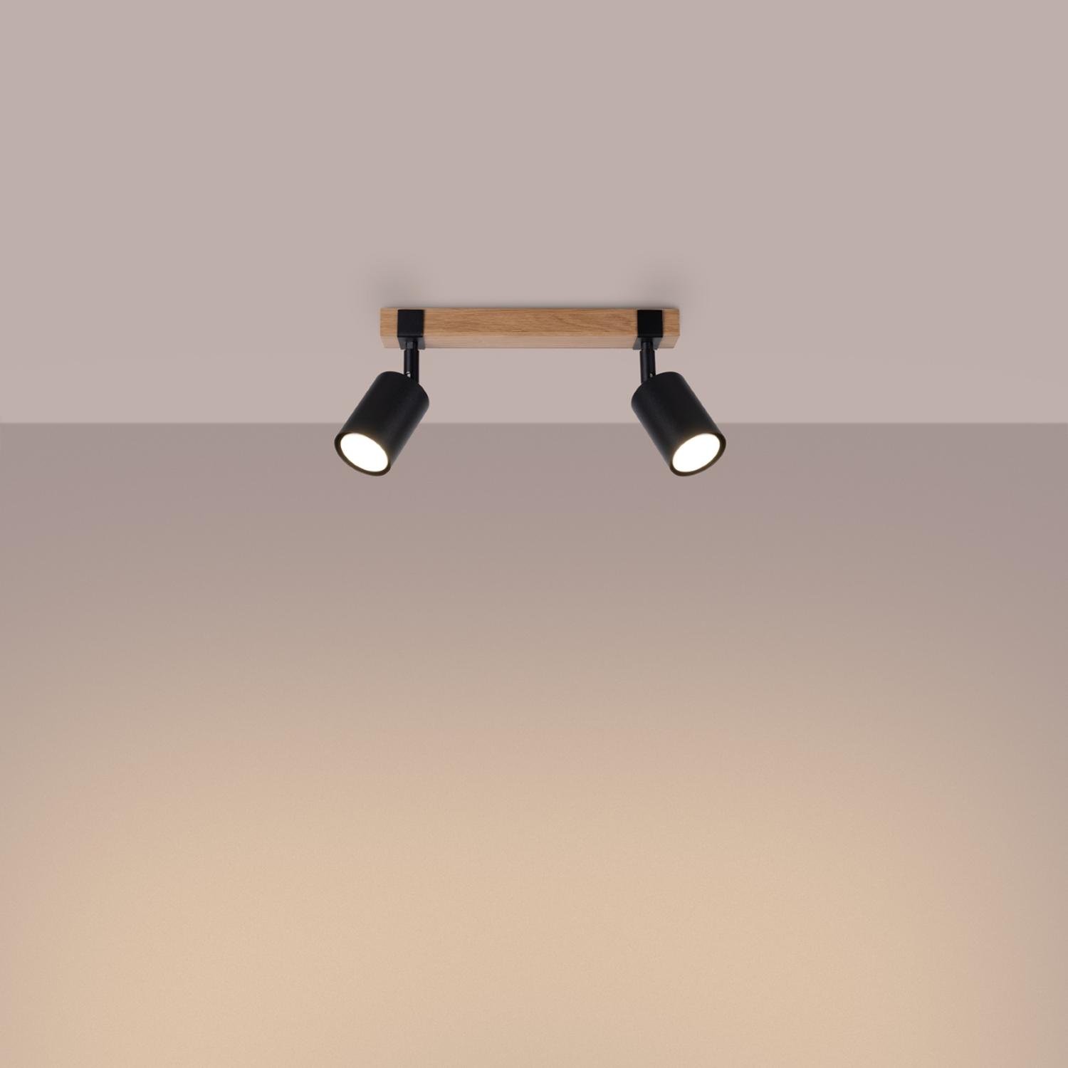 lámpara de techo FAGER 2 negra, elegante y moderna, ideal para iluminar tu espacio con estilo. Su diseño minimalista y sofisticado se adapta a cualquier ambiente.
