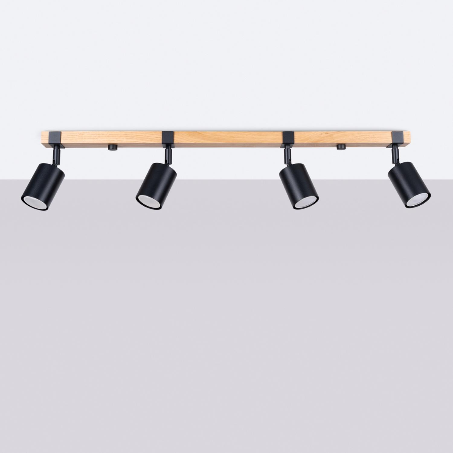 lámpara de techo FAGER 4L negra, perfecta para iluminar tu espacio con elegancia. Su diseño moderno y sofisticado complementará cualquier decoración. Ideal para salones y comedores.