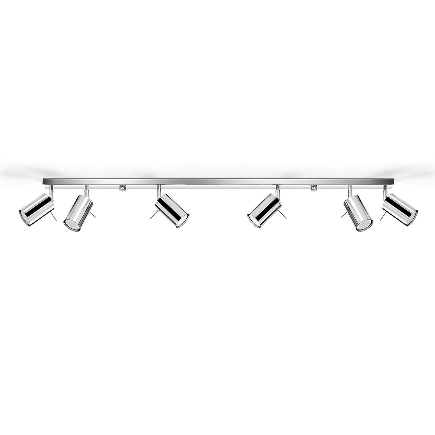 lámpara de techo RING 6L cromada, perfecta para iluminar y realzar cualquier ambiente. Su diseño moderno y elegante añade un toque sofisticado a salones y comedores.
