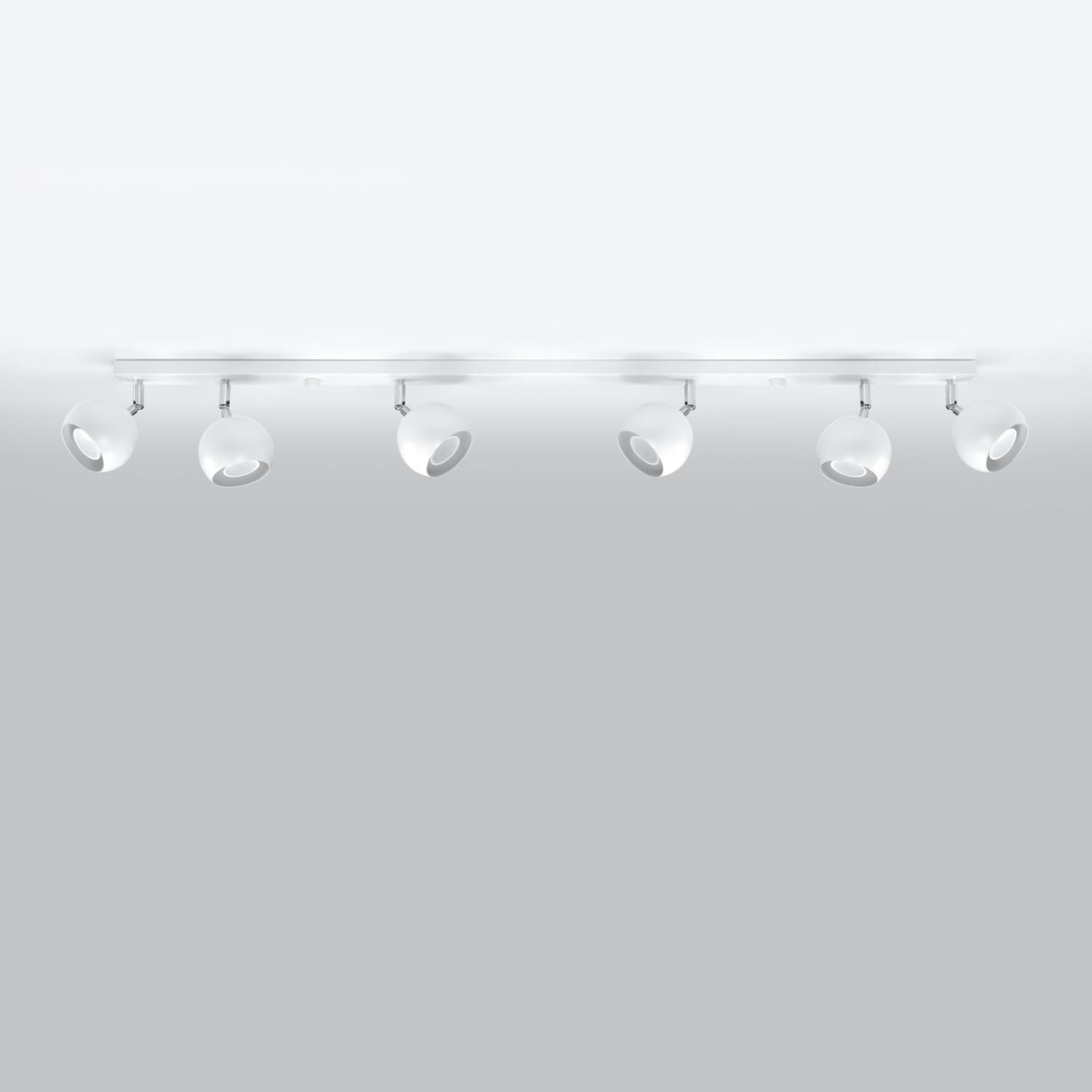 lámpara de techo OCULARE 6L blanca, elegante y moderna, perfecta para iluminar cualquier espacio y aportar un toque cálido. Su diseño sofisticado la hace ideal para cualquier habitación.