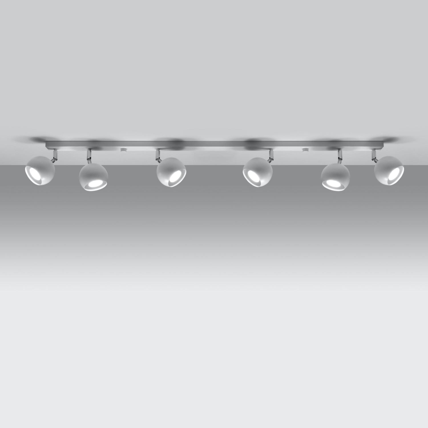 lámpara de techo OCULARE 6L blanca, elegante y moderna, perfecta para iluminar cualquier espacio y aportar un toque cálido. Su diseño sofisticado la hace ideal para cualquier habitación.