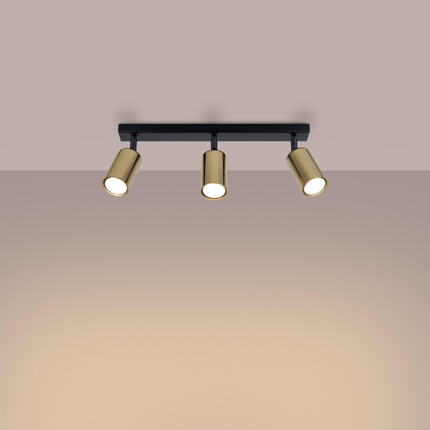 lámpara de techo WINX 3 en elegante negro y cobre, perfecta para dar un toque moderno y sofisticado a cualquier espacio. Ilumina con estilo y destaca tu decoración.