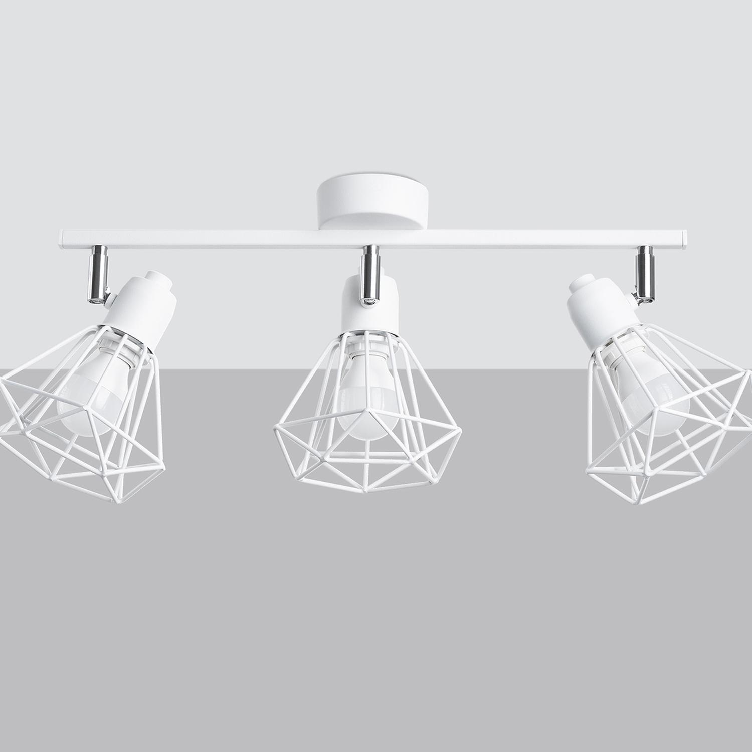 lámpara de techo ARTEMIS 3 en elegante blanco, perfecta para iluminar espacios con estilo. Su diseño moderno se adapta a cualquier decoración, proporcionando una luz cálida y acogedora.