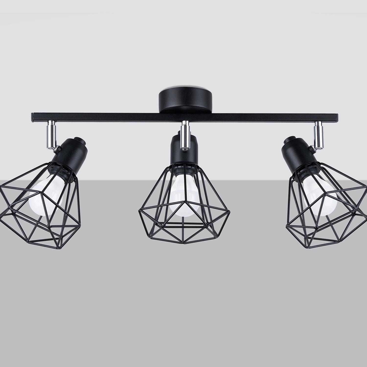 lámpara de techo ARTEMIS 3 en elegante negro. Diseño moderno y sofisticado que aporta estilo a cualquier espacio. Ideal para iluminar tu hogar con un toque contemporáneo.