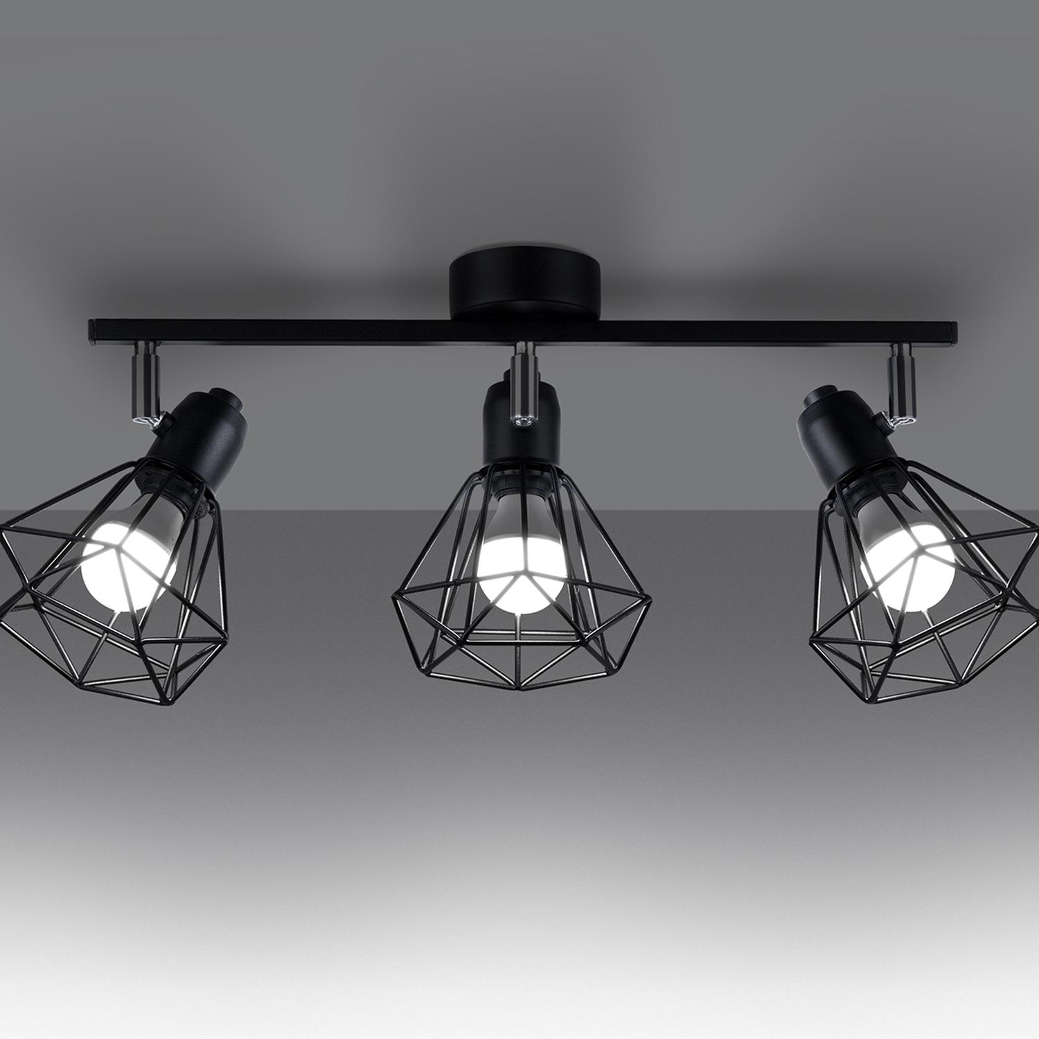 lámpara de techo ARTEMIS 3 en elegante negro. Diseño moderno y sofisticado que aporta estilo a cualquier espacio. Ideal para iluminar tu hogar con un toque contemporáneo.