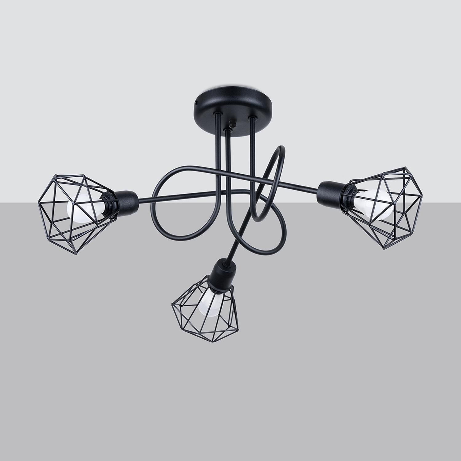 araña ARTEMIS 3S negra: elegancia y modernidad se fusionan en este impresionante diseño. Ideal para iluminar y dar un toque sofisticado a cualquier espacio. Perfecta para tu hogar.