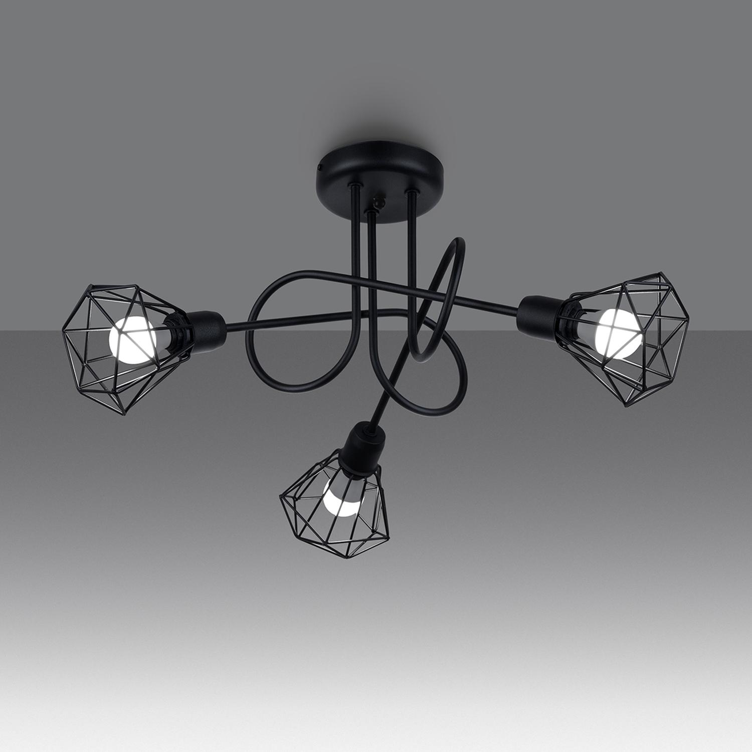 araña ARTEMIS 3S negra: elegancia y modernidad se fusionan en este impresionante diseño. Ideal para iluminar y dar un toque sofisticado a cualquier espacio. Perfecta para tu hogar.