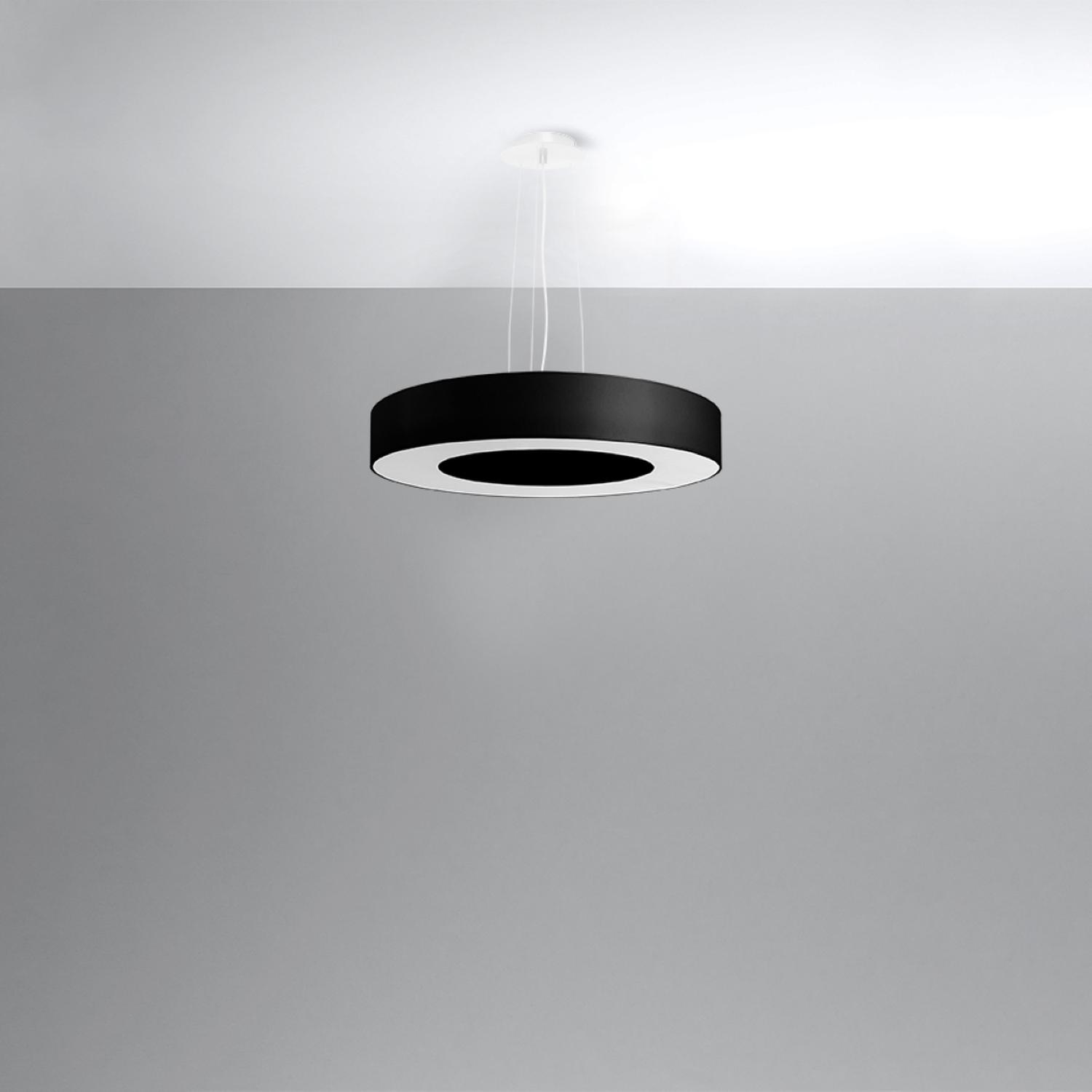 lámpara SATURNO SLIM 50 negra, elegante y moderna, ideal para cualquier espacio. Su diseño minimalista y acabado en negro la convierten en el complemento perfecto para tu decoración.
