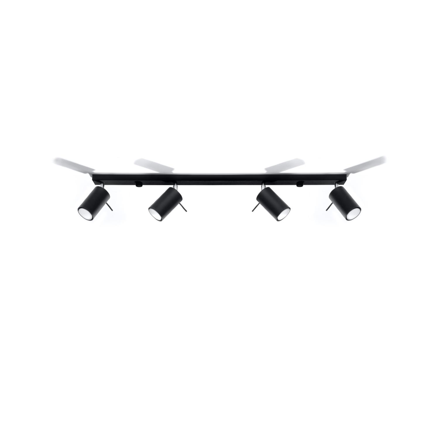 plafón RING 4L negro: iluminación moderna y elegante para cualquier espacio. Su diseño circular aporta estilo y funcionalidad, ideal para realzar tu decoración contemporánea.