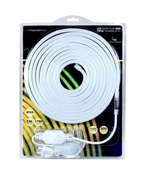 tira led neon flex 230vac 7w/m verde 5m, ideal para iluminación decorativa y acentos en interiores y exteriores.