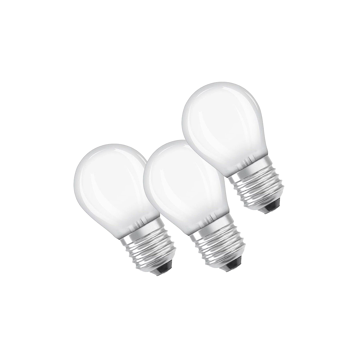  Pack de 3 lámparas esférica led mate base E27 5,5W 2700K