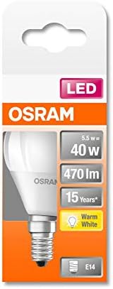431096 LAMPARA ESFERICA LED E14 5,5W 2700K STAR OSRAM