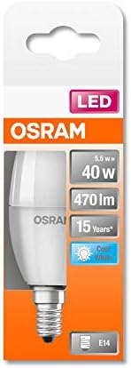 lámpara LED tipo vela E14 5,5W 4000K, ideal para decoración y ambientes acogedores, ahorra energía y proporciona luz natural.