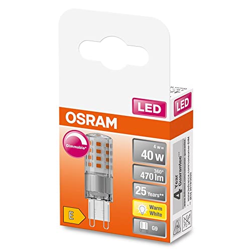 lámpara LED G9 regulable 4,4W 2700K, ideal para iluminación ambiental y decorativa en hogares y oficinas.